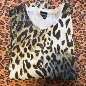 Rafaella Leopard Cardigan